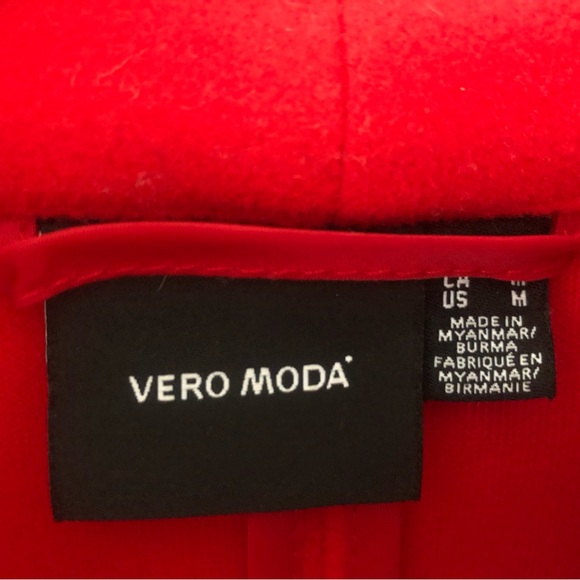 Vero Moda red jacket with pockets, size M - Picture 2 of 4